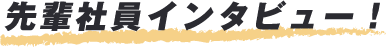 先輩社員インタビュー!
